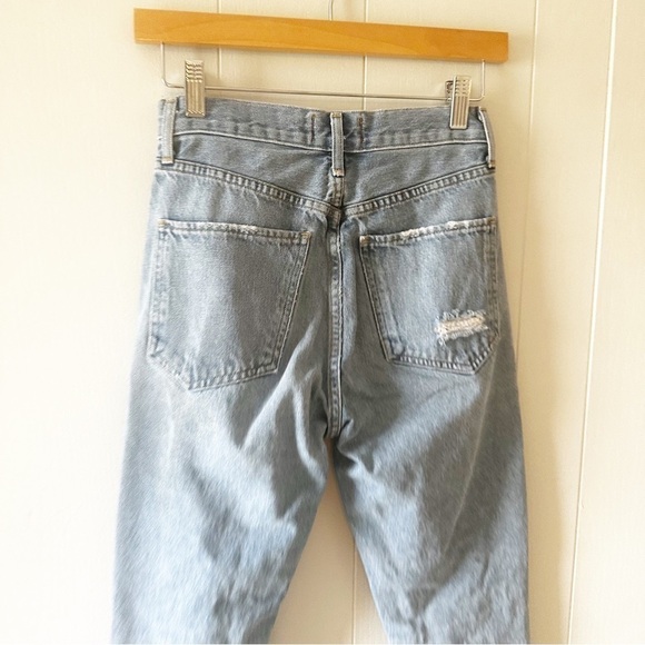 Agolde Jamie High Rise Classic Distressed Jeans in Dakota 23 - Picture 7 of 9